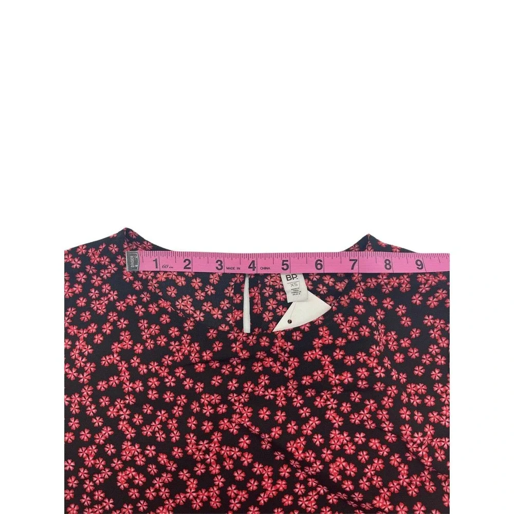 BP Black Graphic Blooms Long Sleeve Dress Size XSmall - Picture 10 of 12